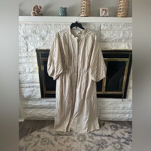 Mare Mare Mockneck Striped Midi Dress from Anthropologie.